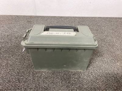 Ammo Box With 500 Count 5.56 Brass Casings Please Inspect