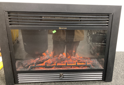 Electric wall mounted fireplace with remote