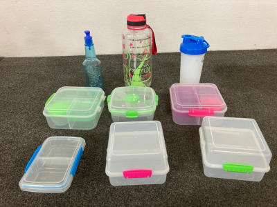 Tupperware With Water Bottles And More