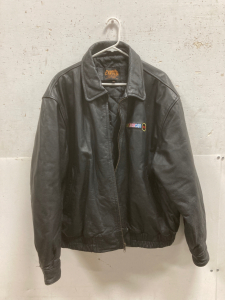 Size XXL Leather Jacket With Nascar TNT Embroidery