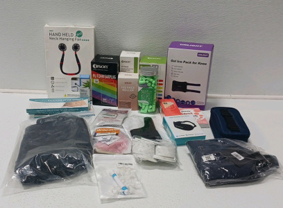 Gel Ice Pack, Heated Eye Mask, Ear Plugs, Relief Gel And More