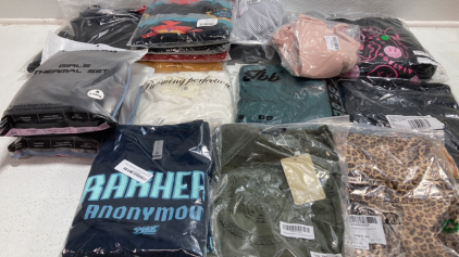 Various Clothing: Men&rsquo;s, Women&rsquo;s, Girls - Shirts, Swimsuits, Sweatshirts