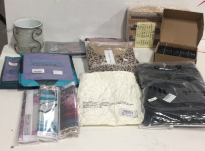 (1) Vicherub Womens Xxl Thermal Set (1) Gash Hao Mens 38&rdquo; x 30&rdquo; Ski pants (1) Jomedesign Long Sleeve Size Medium Shirt (1) Cocktail Mini Dress (4) Lewondr Outdoor Throw Pillow Covers and everything else Pictured