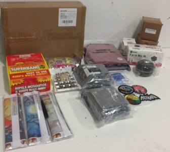 (1) Splaker Dish Drying Rack (50) Superband Insect Repellent Bracelets (3) Diamond Art by Numbers Sets (12) Febsmart PCI-E Risers (4) Cryptozoology Iron on Patches and Everything Else Pictured