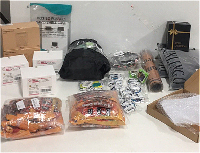 (2) Decrotive Fence Lights (125) Kids Stickers (1) Welcome Home mat (12) 11Oz Bags Of Brachs Candy Corn (2) Funlingo Oversized Womens Sweaters and Everything Else Pictured