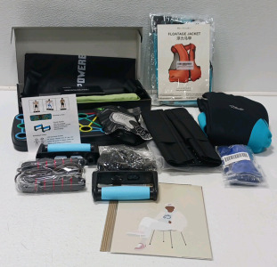 Hamstring Curl Strap, Push Up Board, Wet Suit, Tummy Trainer Band And Floatage Jacket