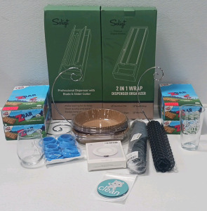 (4) Cases Z-Bars, Parchment Paper Liners, Cups, Warmer Coaster, Fruit Hangers, And More