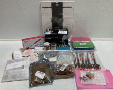 Spray Gun, 2023 Hanging Calendar, Mini File Folders, Paint Brushes, Wax Beads, Rechargeable Handheld Mixer, 2023 Planner, Resin Mold, and more