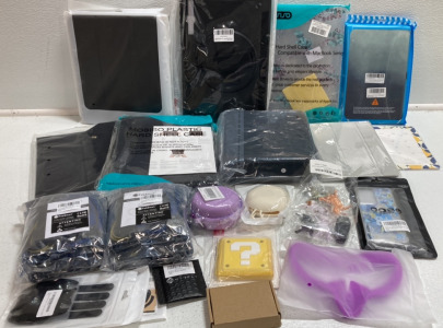 Various Tablet and Laptop Cases, 2023 Calendar, Galaxy S21 Case, Super Mario Switch Game Case, Cat Pen Holders, PCIE Risers, and more