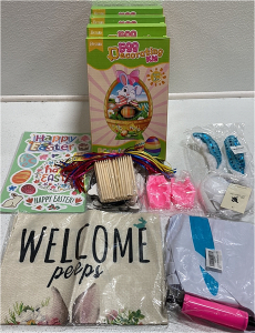 Easter Activities and Decor: (4) Egg Decorating Kits, Window Stickers, Garden Flag, Bunny Mold, Bunny Ears, Scratch Art