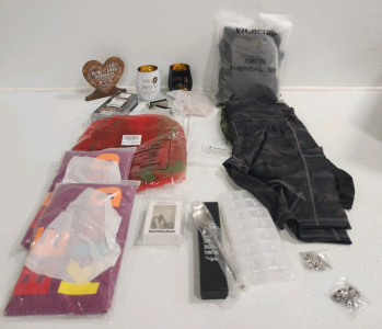 Mrs & Mr Cups, Men's Biker Shorts (Size 2xl) Tutu, (2) Women's T-Shirts (Size M) Men's Thermal Set ( Size XXL) And More