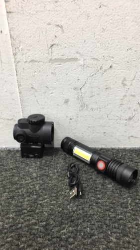 Rechargeable Flashlight and Mountable Gun Scope