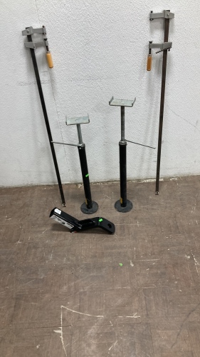 (2) Carpenters Vice, (2) Jack Stands and a Drop Hitch