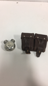 (1) Antique Magazine Ammo Pouch (1) WH Oiler Can