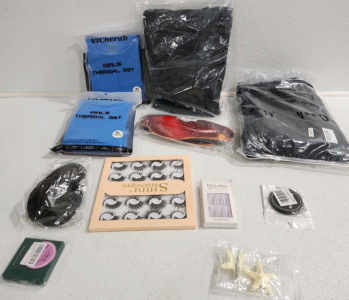 (2) Girls Thermal Sets (Size XL) (2) Men's Pants (Size 34*30) False Eyelashes, Fake Hair, Men's Cross Necklace, Fake Nails And More