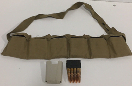 (1) Greek Bandolier (6) M1-Garand 30-06 Loaded Clips
