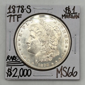 1878-S 7TF MS66 Rare 1st Year Morgan Dollar