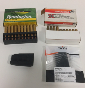 (1) Box Of (20) Remington Core-Lokt .30-06 Cartridges (5) Winchester Super-X .30-06 Springfield Cartridges (2) Tika T3 Magazine’s .30-06