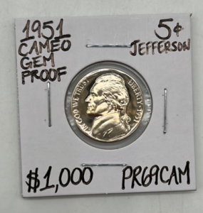 1951 PR69CAM Cameo Gem Proof Jefferson Nickel