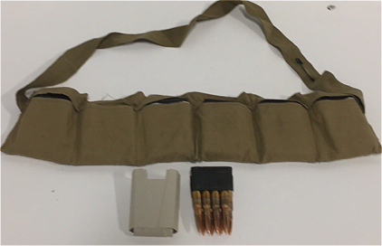 (1) Greek Bandolier (6) M1-Garand 30-06 Loaded Clips