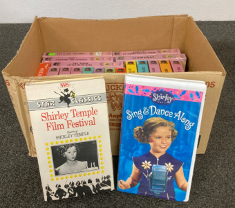 Assortment Of VHS Shirley Temple Movies