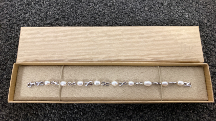 Sterling Silver & Pearl Accent Bracelet