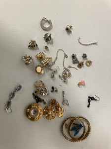 Bag of assorted costume jewelry