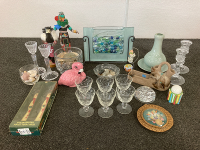 Assortment Of Home Decor, Candles, Shells And More