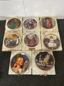 8 Norman Rockwell Collectors Plates