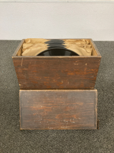 Wooden Box of Vinyls