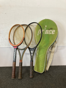 (3) Tennis Rackets & Case