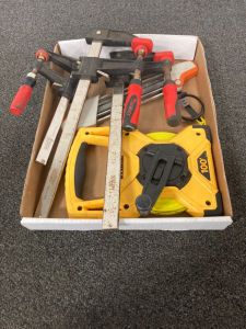 Flat of assorted tools