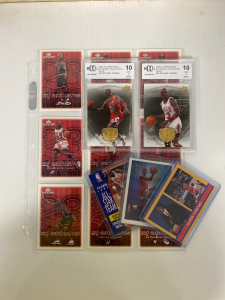 (2) 2009-10 Upper Deck Legacy Michael Jordan Cards Graded BCCG 10 #35 and #42 Also Included 12 Michael Jordan Cards