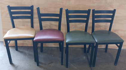 (4) Metal Chairs With Cushions