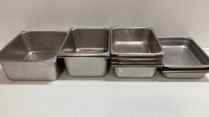 (12) Various Sized Metal Bins