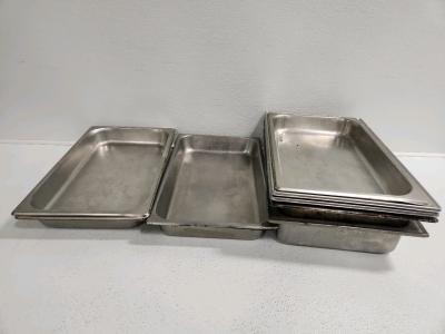 (9) Metal Serving Trays