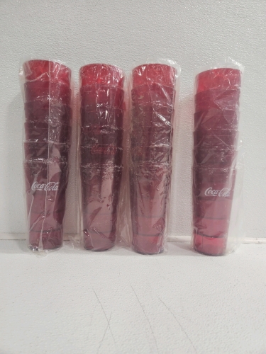 (24) New Red Coca Cola Cups