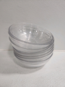 (8) Large Clear Plastic Salad Bowls