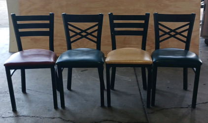 (4) Metal Chairs With Cushions