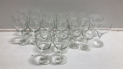 (20) Various Wine and Cocktail Glasses