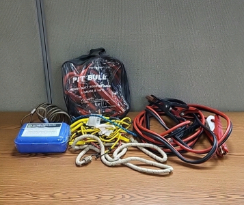 (2) Jumper Cables, Bungee Cords and Septic Service Kit