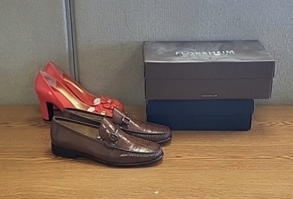 Size 10 "Anne Klein" Red Heels and Size 10.5 "Florsheim" Shoes