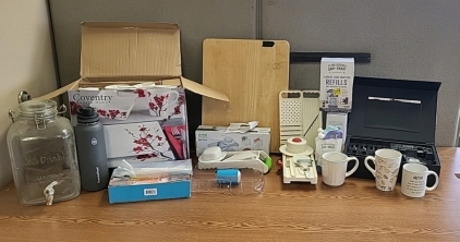 Like New Coventry Dish Set, Like New KitchenAid Spiralizer with Peel, Core and Slice, Foaming Hand Sanitizer and More