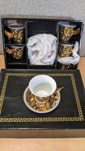 12pc Versace Medusa Tea Set in Box