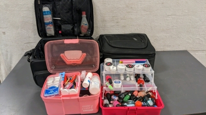 Nail Tech Supplies & Tools w/(2) Cases