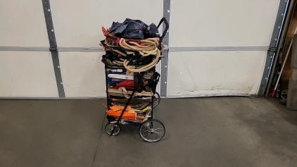 Cart with Reusable Shopping Bags