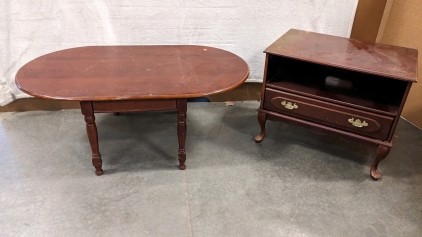 Coffee Table w/Drawer, End Table w/Drawer