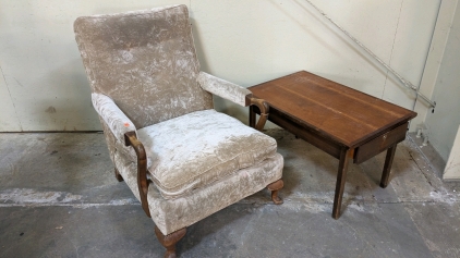 Vintage Armchair & End Table