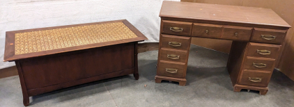 Wheeled Sewing Table, Storage Bin/Table