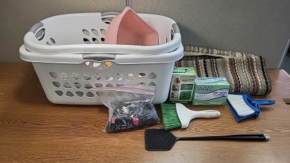 (2) Kitchen Floor Rugs, Fly Swatter, Insta-Grip Tape, Tuff&Tidy Dry Mop Cloths, Domino's and More